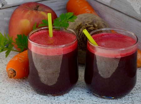 Jus de betterave et pomme